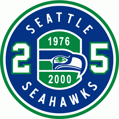 Seattle Seahawks 2000 Anniversary Logo iron on transfers for clothing